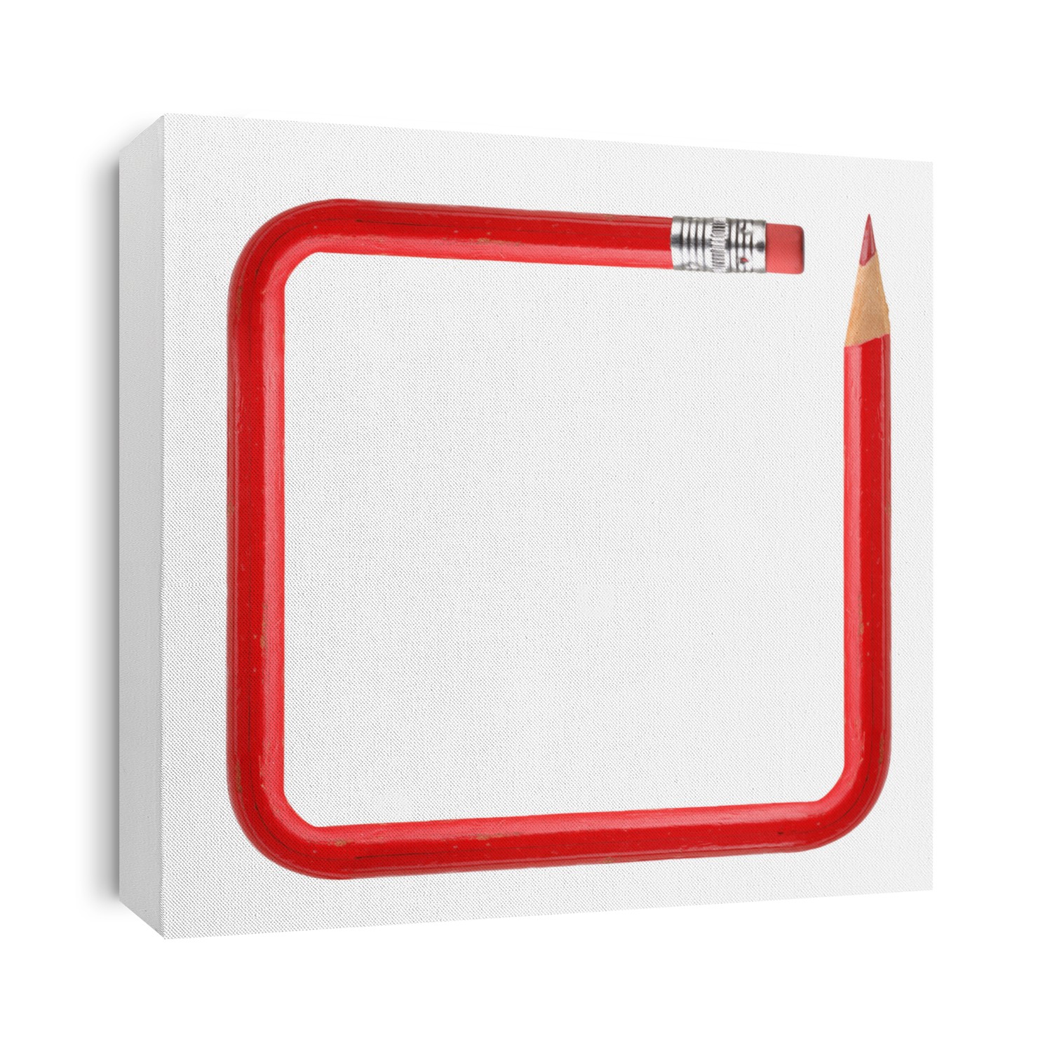 Frame with red pencil